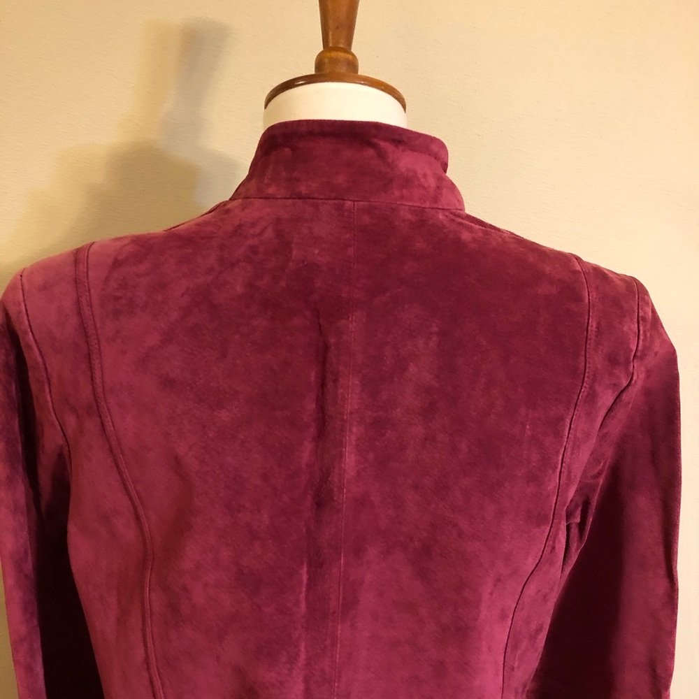 Genuine Leather Charter Club Purple Pink Jacket - Picture 8 of 11